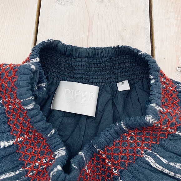 Piper by Townsen | Blue Striped Flowy Bloom Shorts - Picture 4 of 5